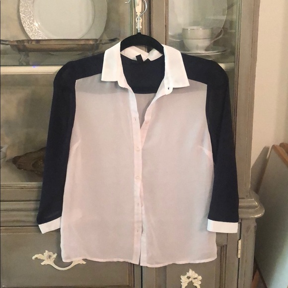 Too shop sheer button down - Picture 1 of 2